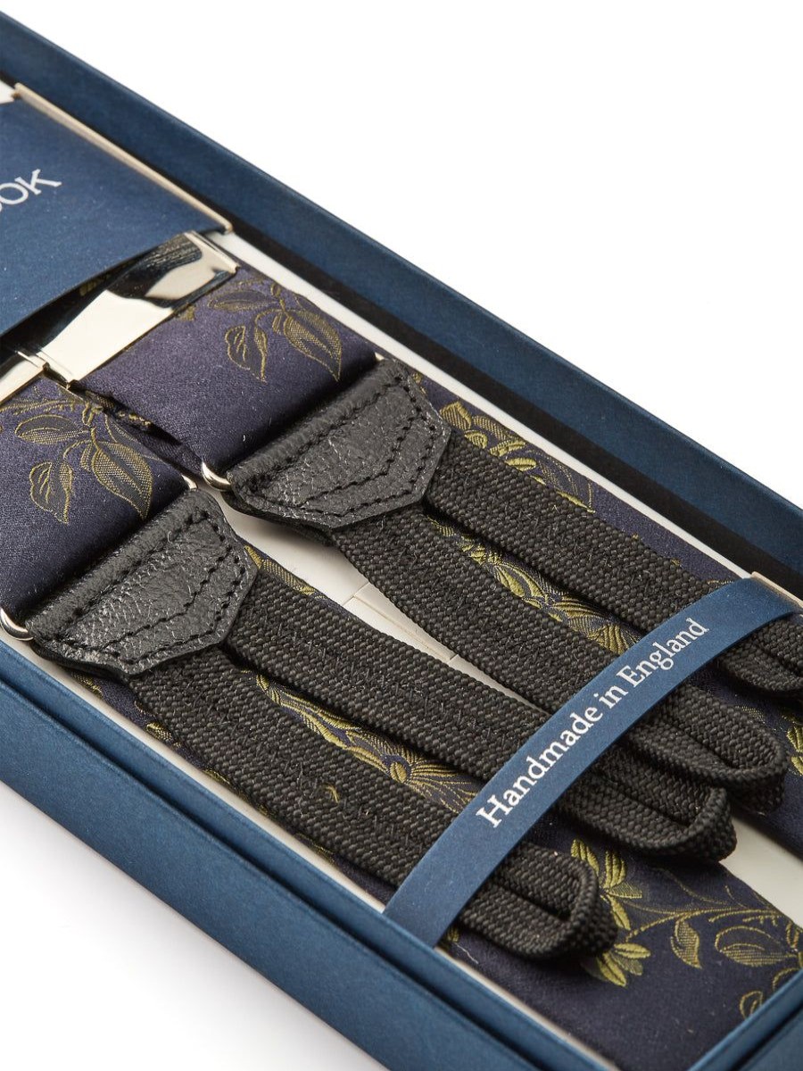 Menswear Favourbrook Braces | Olive Bourgainville Silk Braces