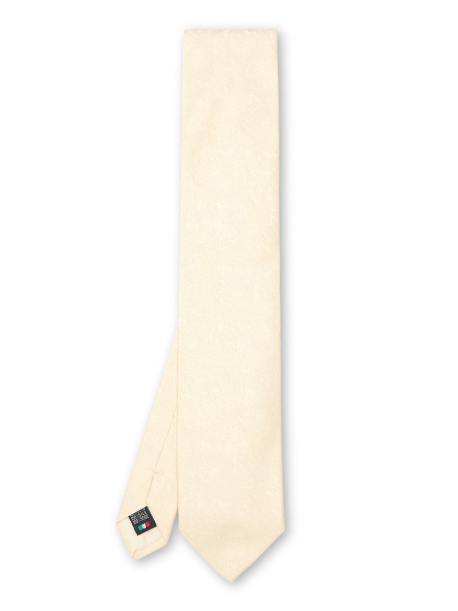 Menswear Favourbrook Ties | Ivory Romanoff Silk Tie