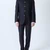 Menswear Favourbrook Nehru Jackets | Nehru Jacket Midnight Seaton Cashmere Wool