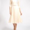 Womenswear Favourbrook Dresses | Serena Longer Circle Dress Blush Plain Georgette