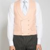 Menswear Favourbrook Waistcoats | Pink Randwick Double Breasted 8 Button Shawl Lapel Piped Waistcoat