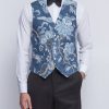 Menswear Favourbrook Waistcoats | Indigo Chifu Single Breasted 6 Button Waistcoat