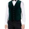 Menswear Favourbrook Waistcoats | Racing Green Velvet Cotton Single Breasted 6 Button Piped Waistcoat