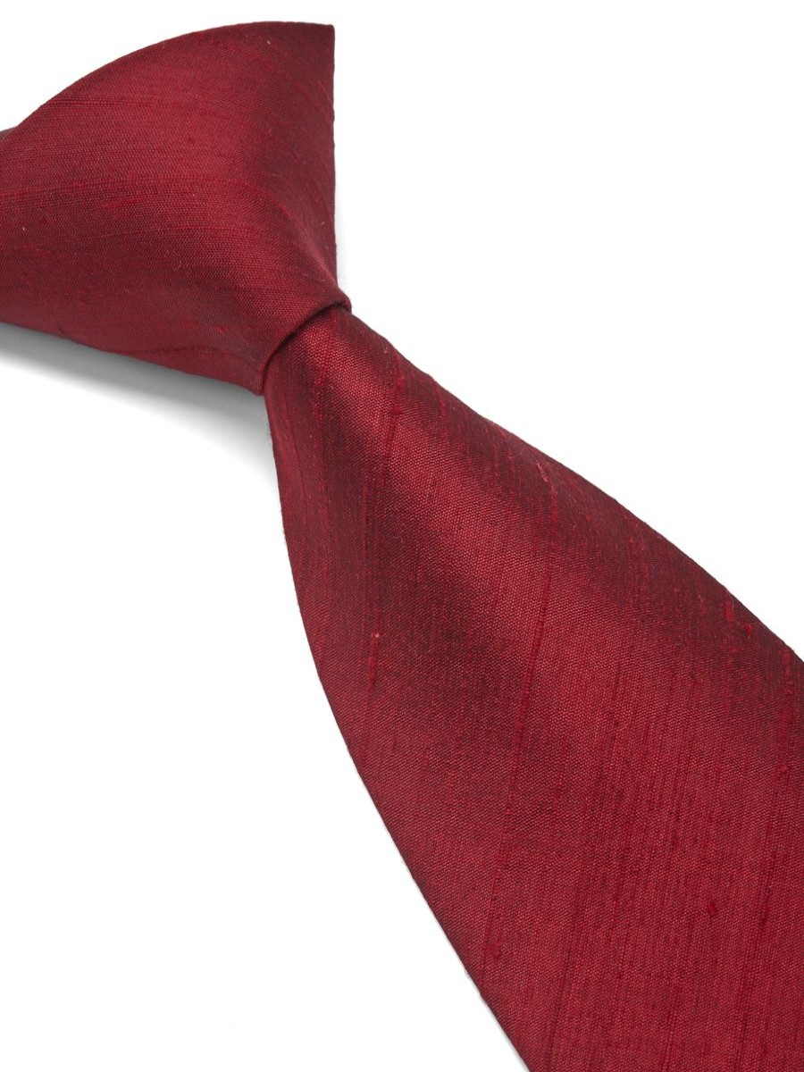 Menswear Favourbrook Ties | Burgundy Silk Douppion Tie