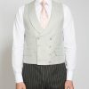 Menswear Favourbrook Waistcoats | Pistachio Randwick Double Breasted 8 Button Shawl Lapel Piped Waistcoat - Ascot