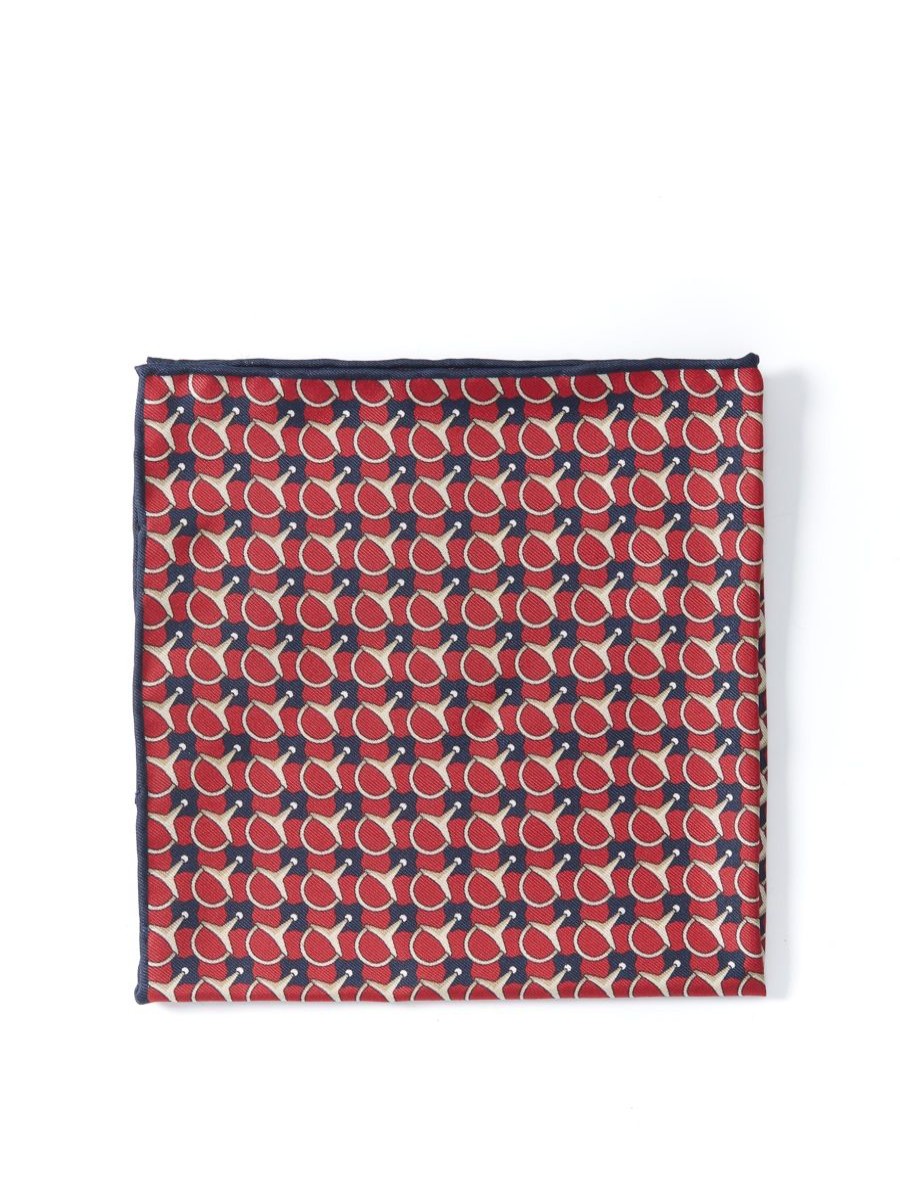 Menswear Favourbrook Pocket Squares | Red Stirrup Handkerchief