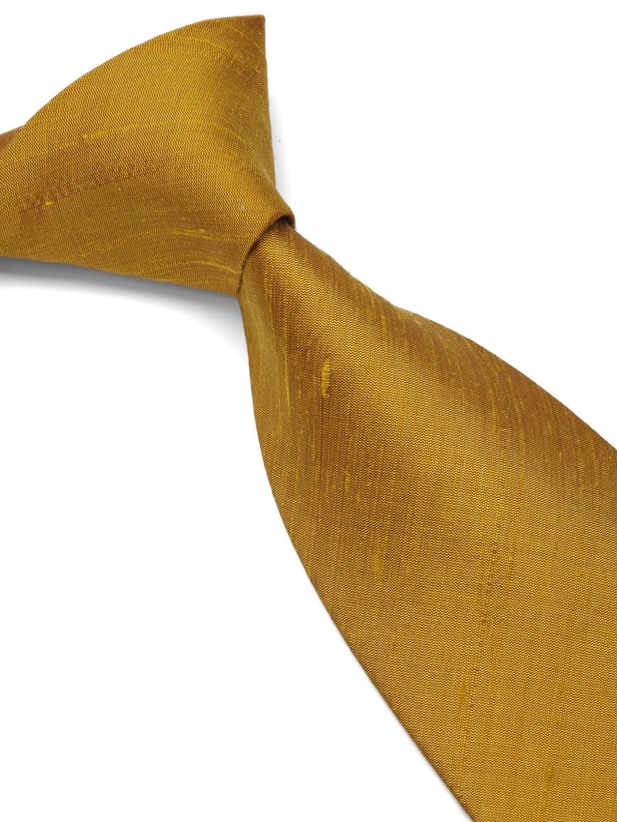 Menswear Favourbrook Ties | Mustard Douppion Silk Tie