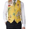 Menswear Favourbrook Waistcoats | Yellow Petersham Single Breasted 6 Button Waistcoat