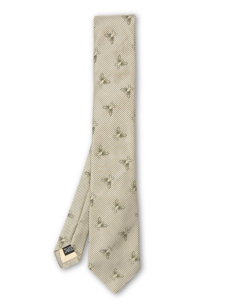 Menswear Favourbrook Ties | Champagne Bees Silk Tie