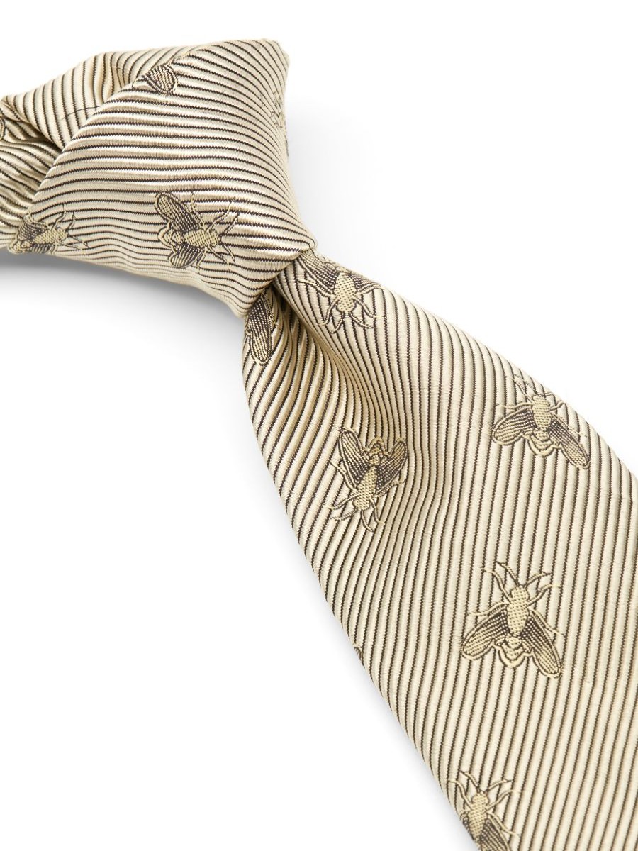 Menswear Favourbrook Ties | Champagne Bees Silk Tie