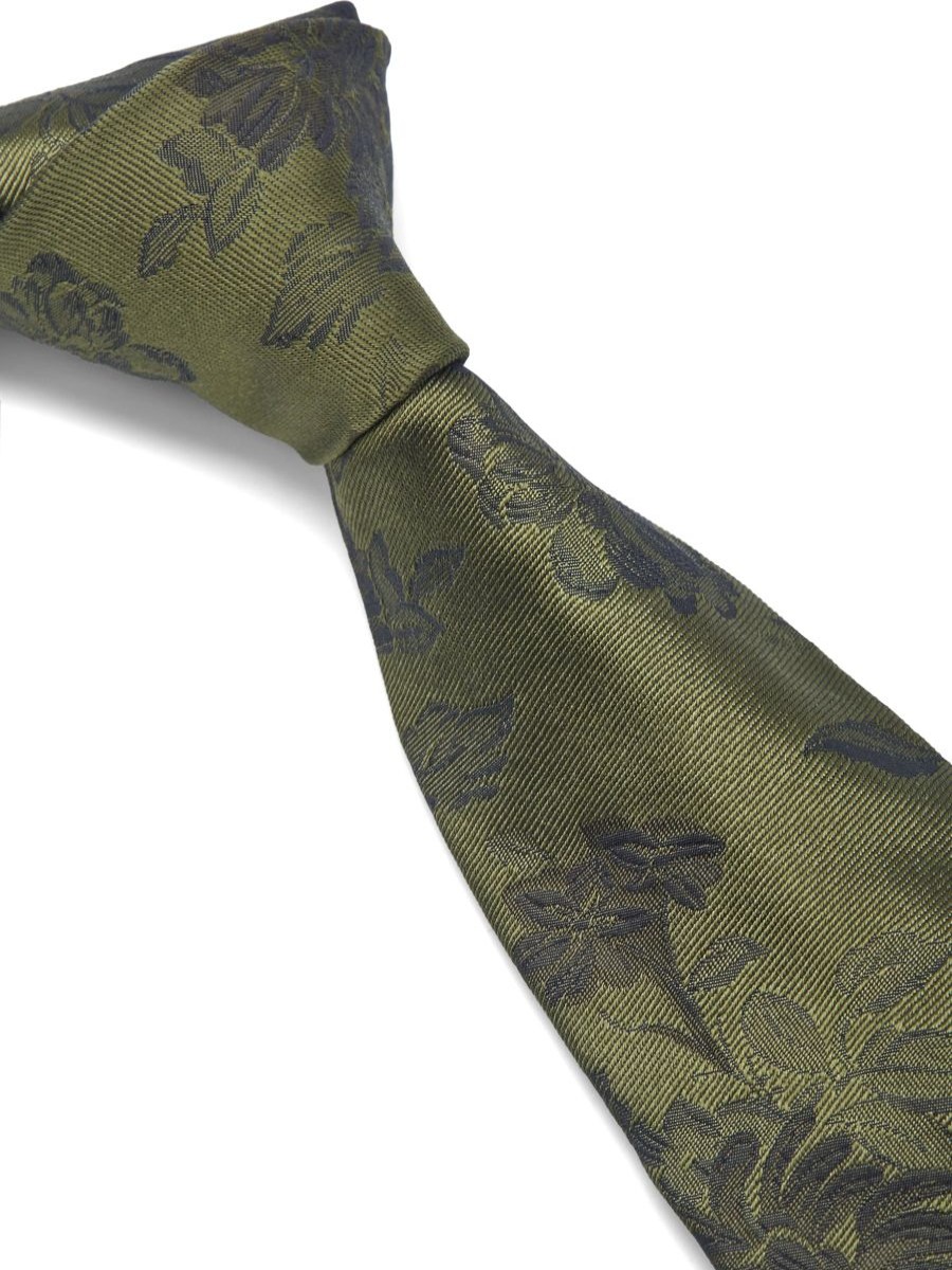 Menswear Favourbrook Ties | Olive Bourgainville Reverse Tie