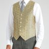 Menswear Favourbrook Waistcoats | Gold Bees Silk Single Breasted 6 Button Waistcoat