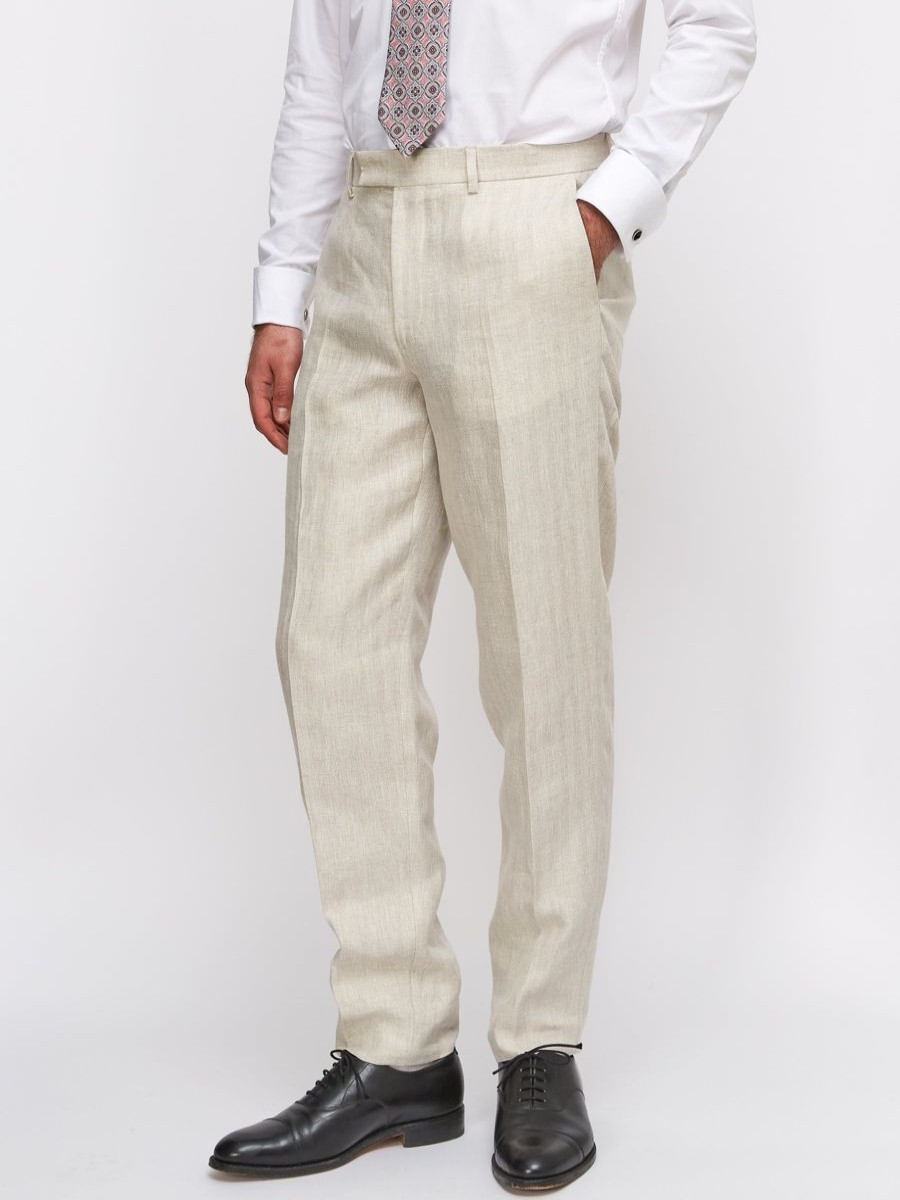 Menswear Favourbrook Suits | Oatmeal Dawlish Windsor Trouser