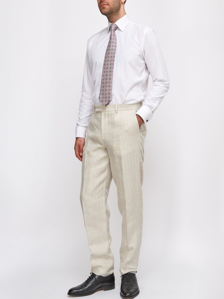 Menswear Favourbrook Suits | Oatmeal Dawlish Windsor Trouser