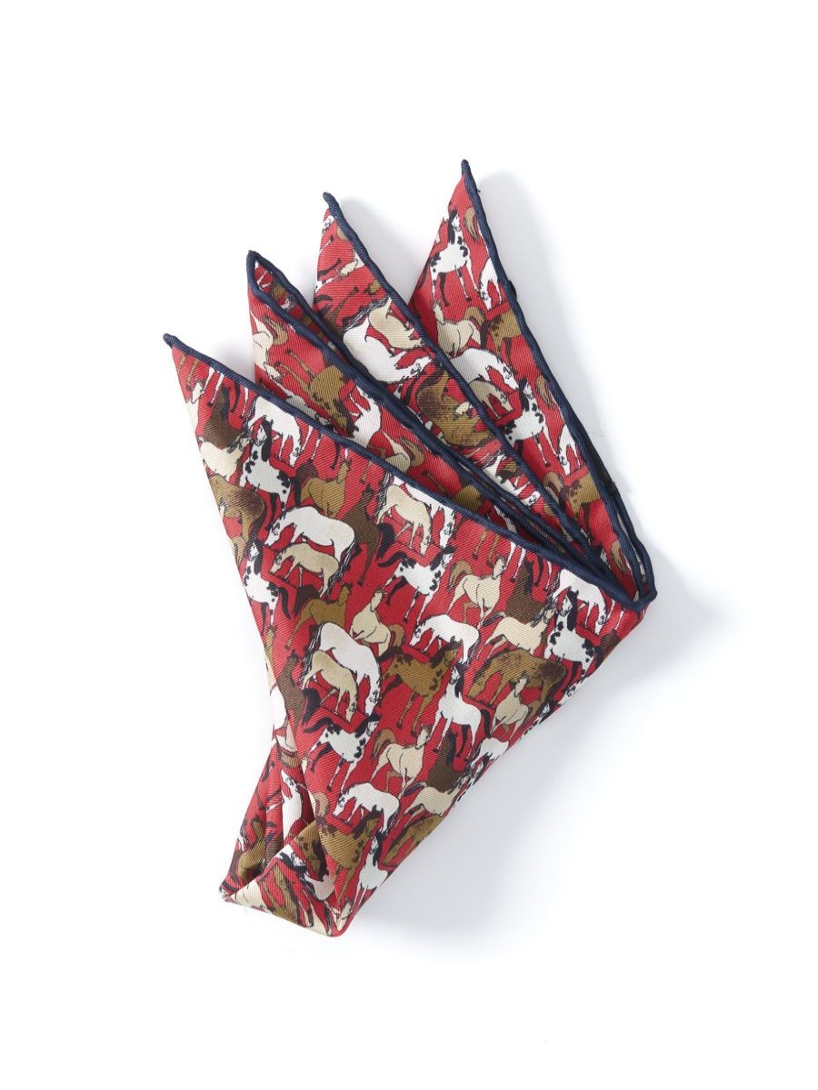 Menswear Favourbrook Pocket Squares | Red Paddock Handkerchief