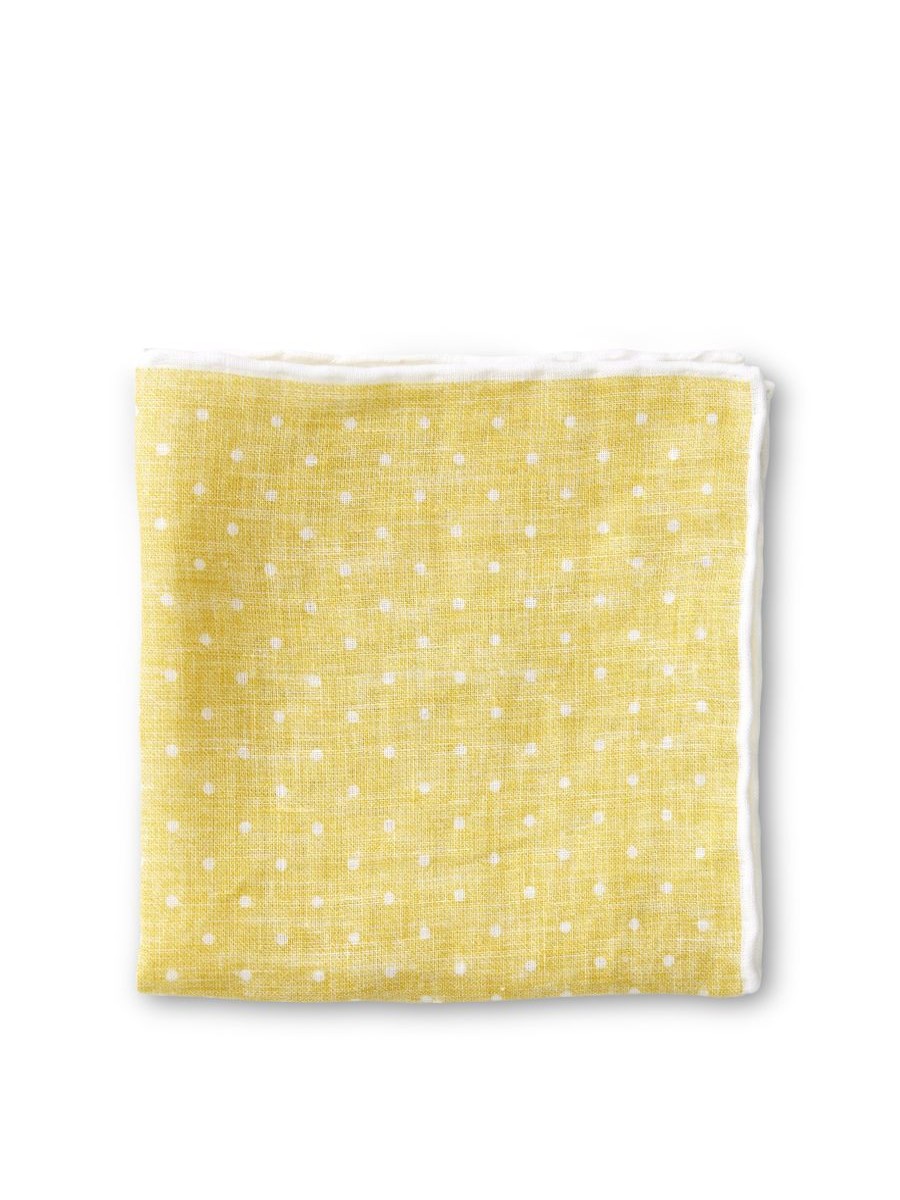 Menswear Favourbrook Pocket Squares | Yellow Spot Milford Handkerchief