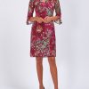 Womenswear Favourbrook Dresses | Bella Dress Fuchsia Davenport Silk Devore Chiffon