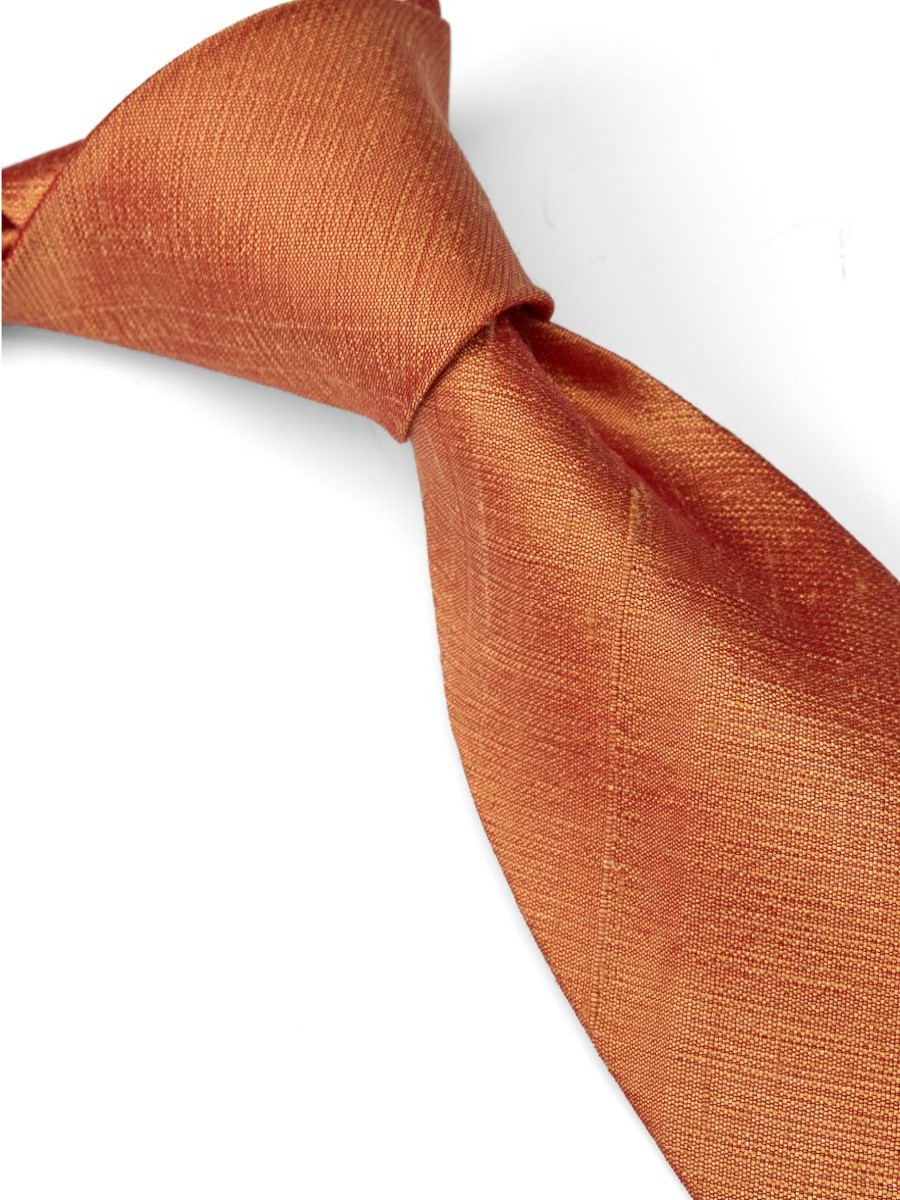 Menswear Favourbrook Ties | Paprika Douppion Silk Tie