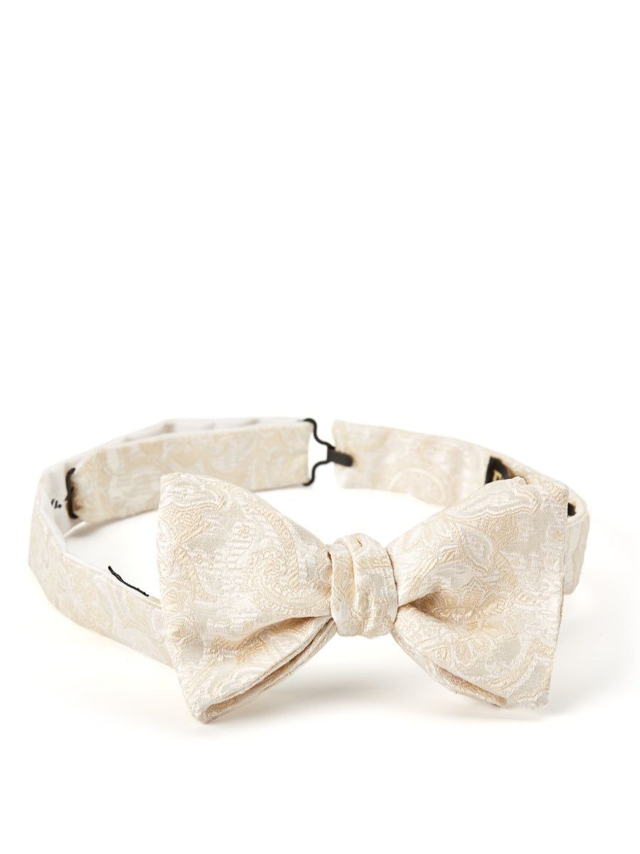 Menswear Favourbrook Bow Ties & Cummerbunds | Ivory Albert Silk Bow Tie