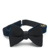 Menswear Favourbrook Bow Ties & Cummerbunds | Sapphire Blue Velvet Large Party Bow Tie