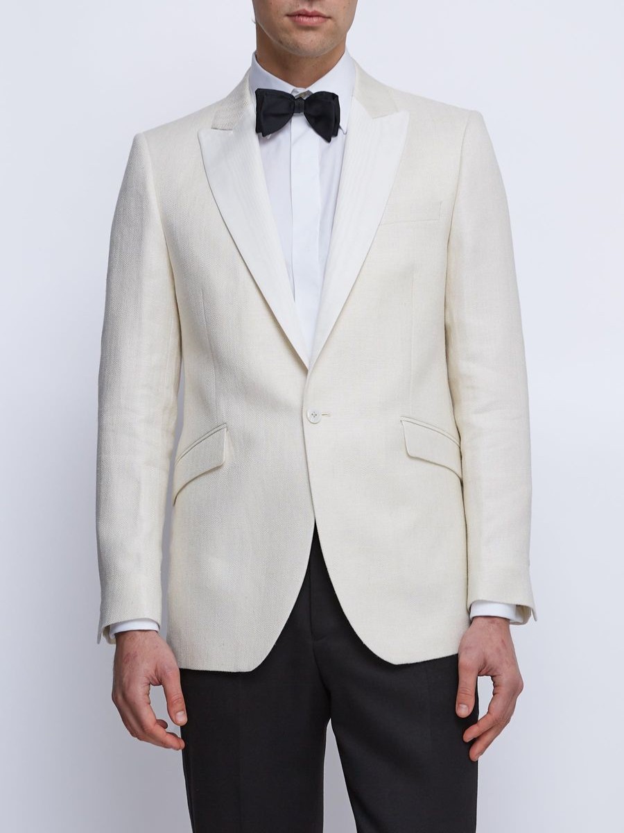 Menswear Favourbrook Suits | Ivory Randwick Unlined Dinner Jacket