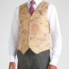 Menswear Favourbrook Waistcoats | Gold Winnington Silk Wool Single Breasted 6 Button Waistcoat