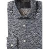 Menswear Favourbrook Shirts | Navy / White Fan Cotton Burlington Shirt