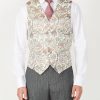 Menswear Favourbrook Waistcoats | Ivory Davenport Silk Single Breasted 6-Button Waistcoat