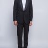 Menswear Favourbrook Suits | Black Hampton Shawl Lapel Wool Dinner Jacket