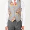 Menswear Favourbrook Waistcoats | Sky Belvoir Cotton Single Breasted 6 Button Waistcoat