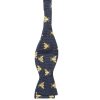 Menswear Favourbrook Bow Ties & Cummerbunds | Navy Gold Bees Silk Bow Tie