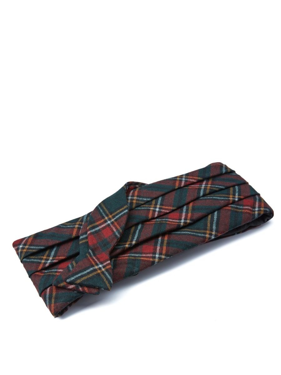 Menswear Favourbrook Bow Ties & Cummerbunds | Multi Dunrobin Pleated Cummerbund & Bow Tie Set