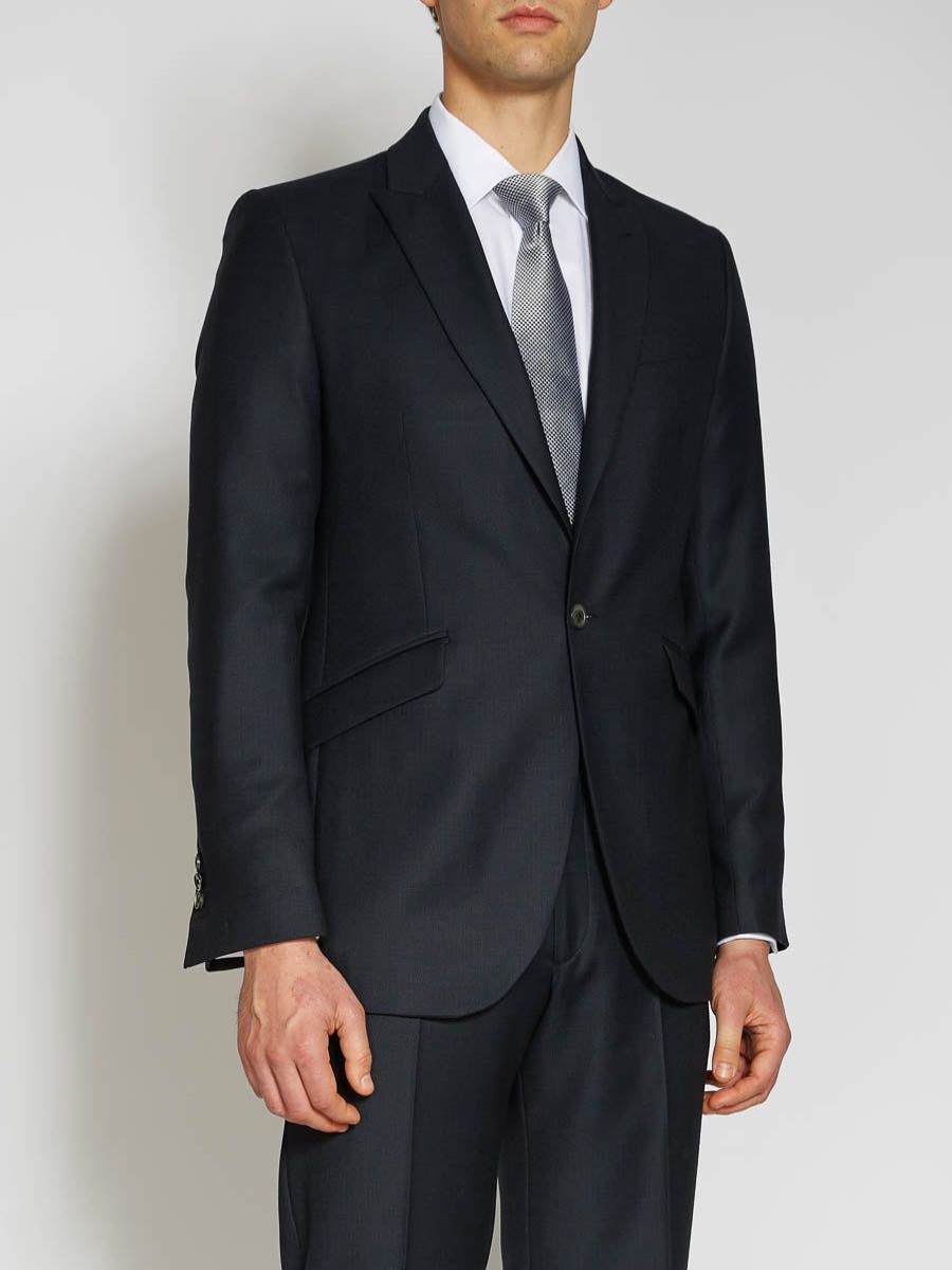 Menswear Favourbrook Suits | Navy Carlton Hopsack Ebury Jacket