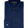 Menswear Favourbrook Shirts | Indigo Rockwell Linen Ivy Shirt