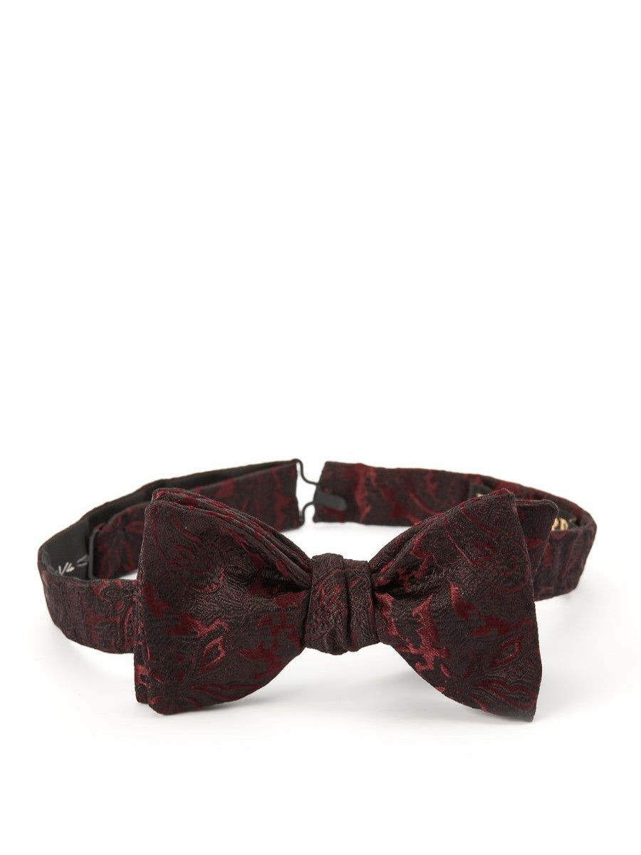 Menswear Favourbrook Bow Ties & Cummerbunds | Burgundy Albert Silk Bow Tie