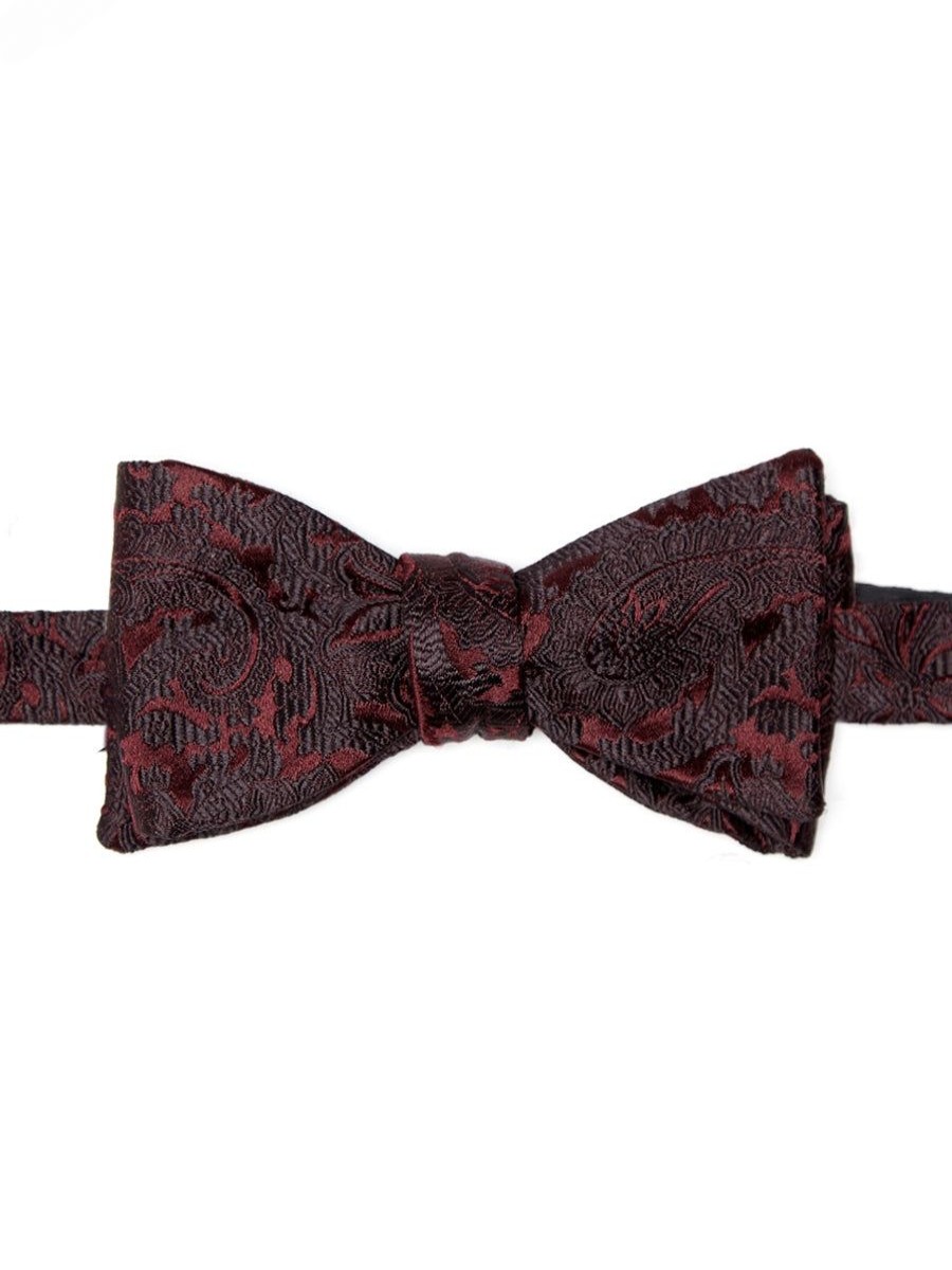 Menswear Favourbrook Bow Ties & Cummerbunds | Burgundy Albert Silk Bow Tie