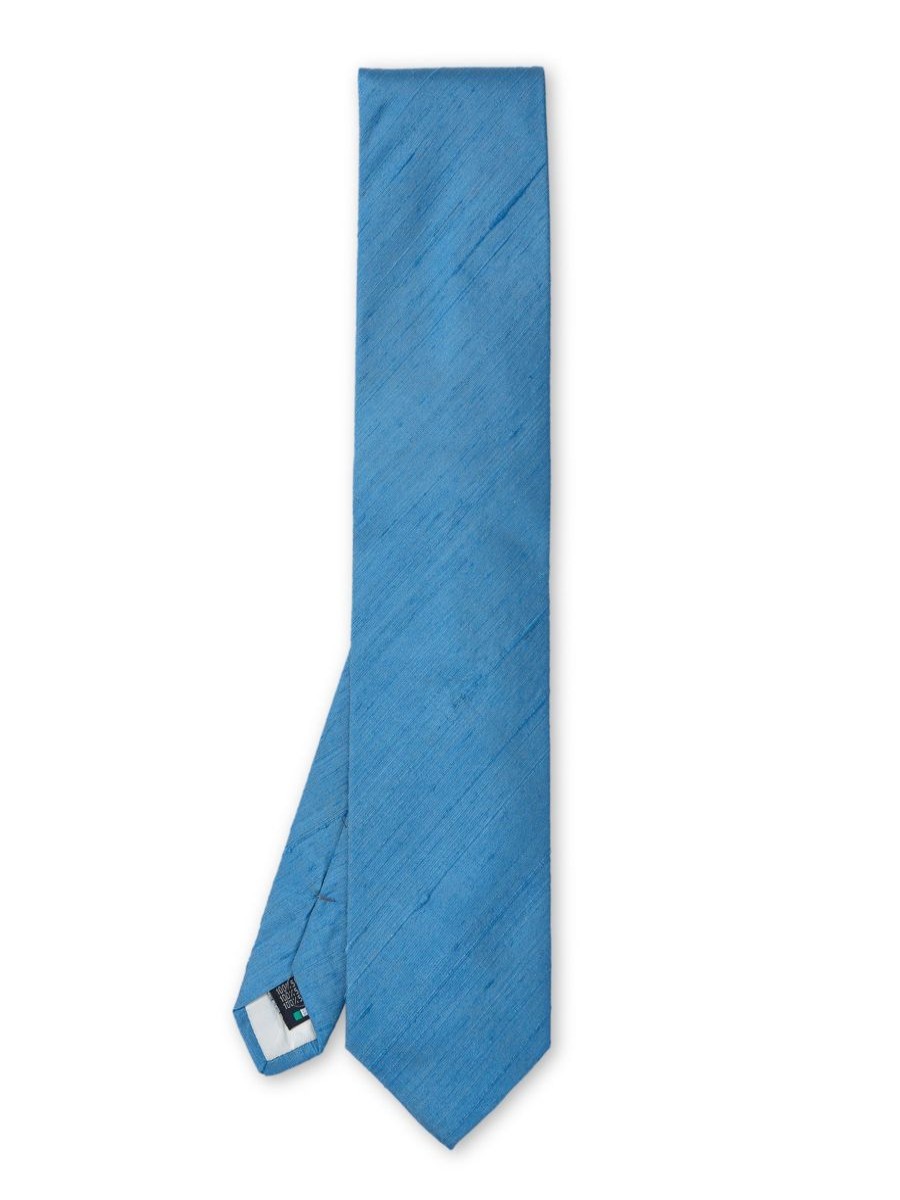 Menswear Favourbrook Ties | Cobalt Blue Douppion Silk Tie