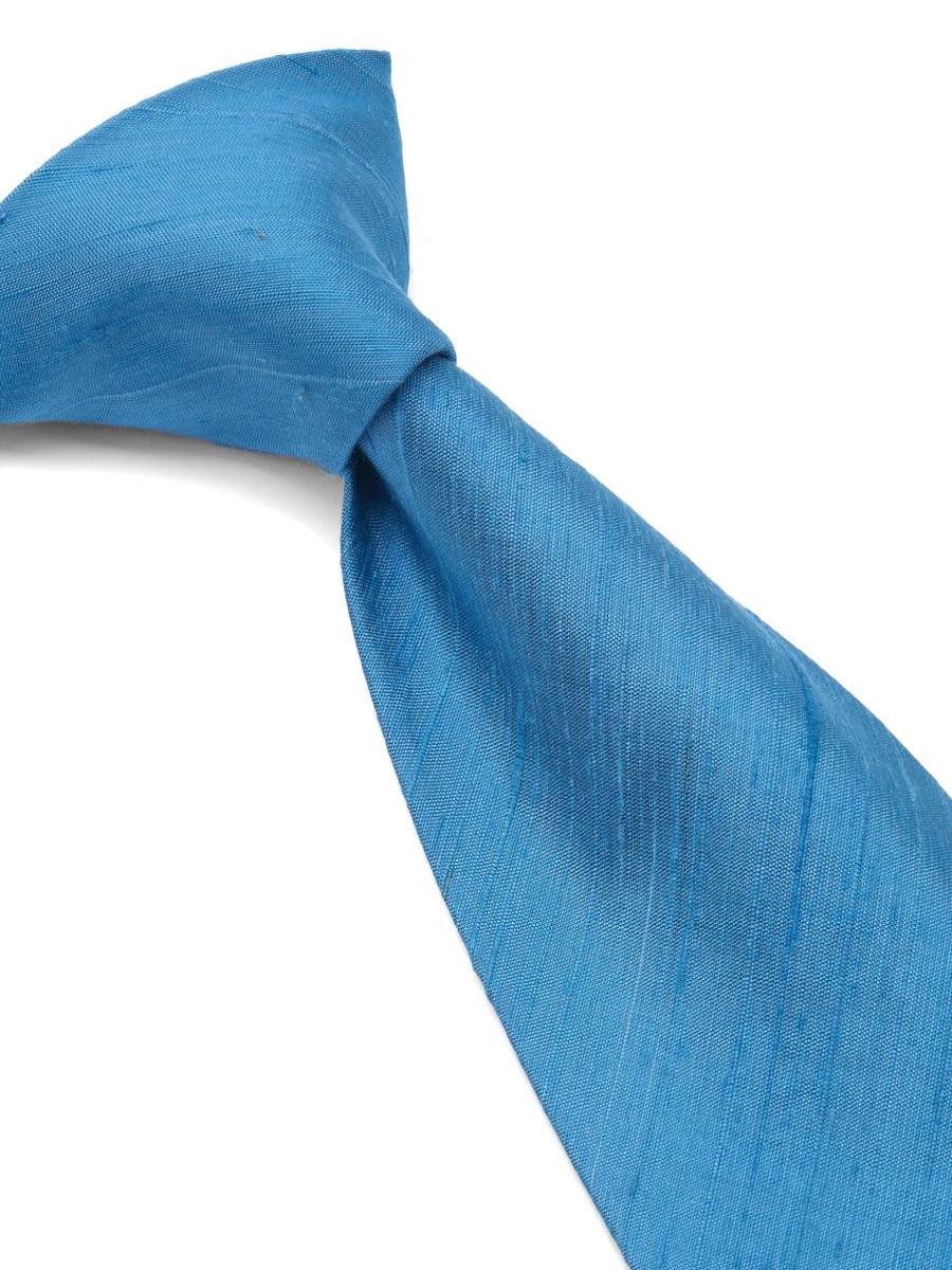 Menswear Favourbrook Ties | Cobalt Blue Douppion Silk Tie