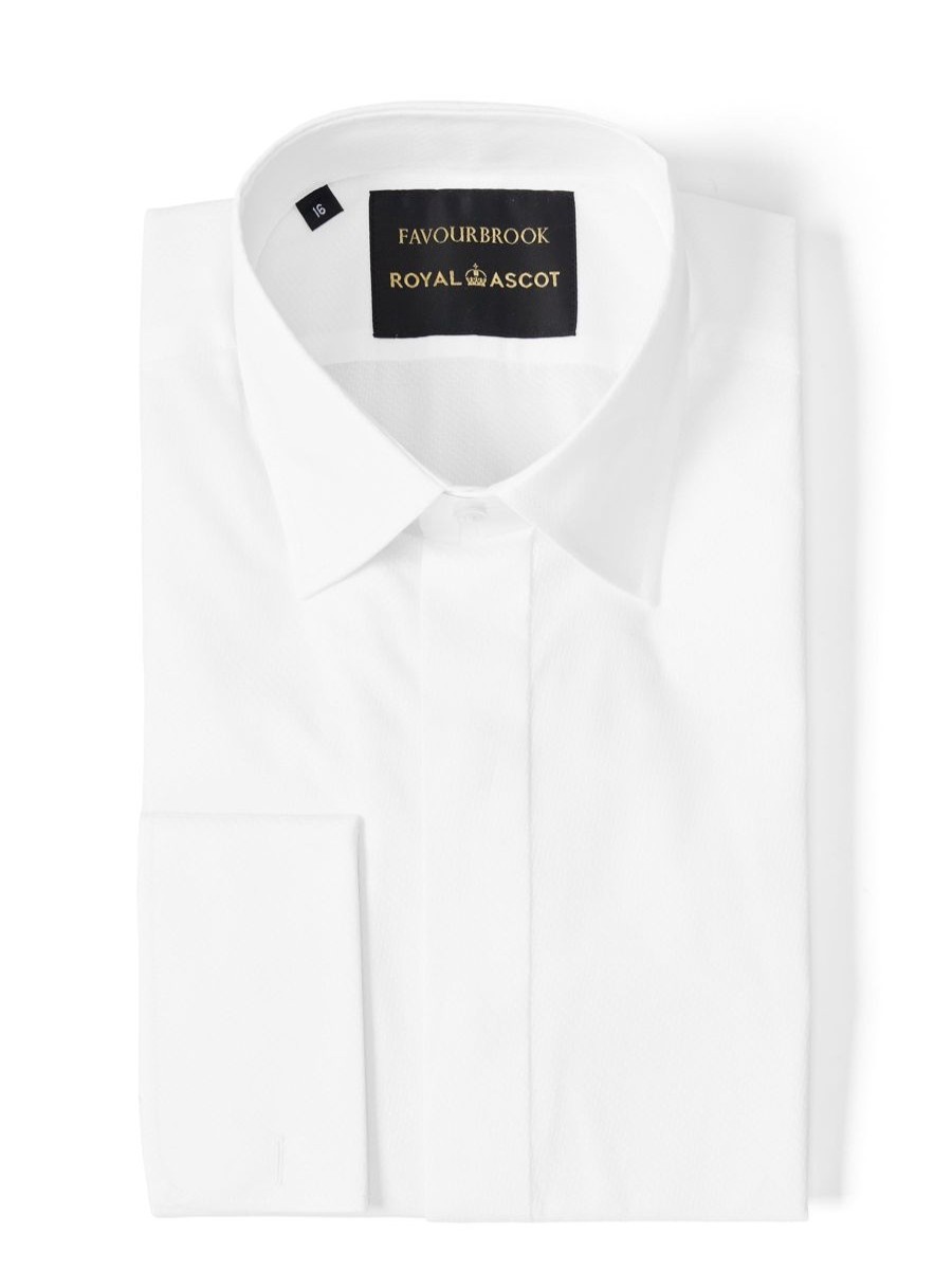 Menswear Favourbrook Shirts | White Canter Gatsby Shirt