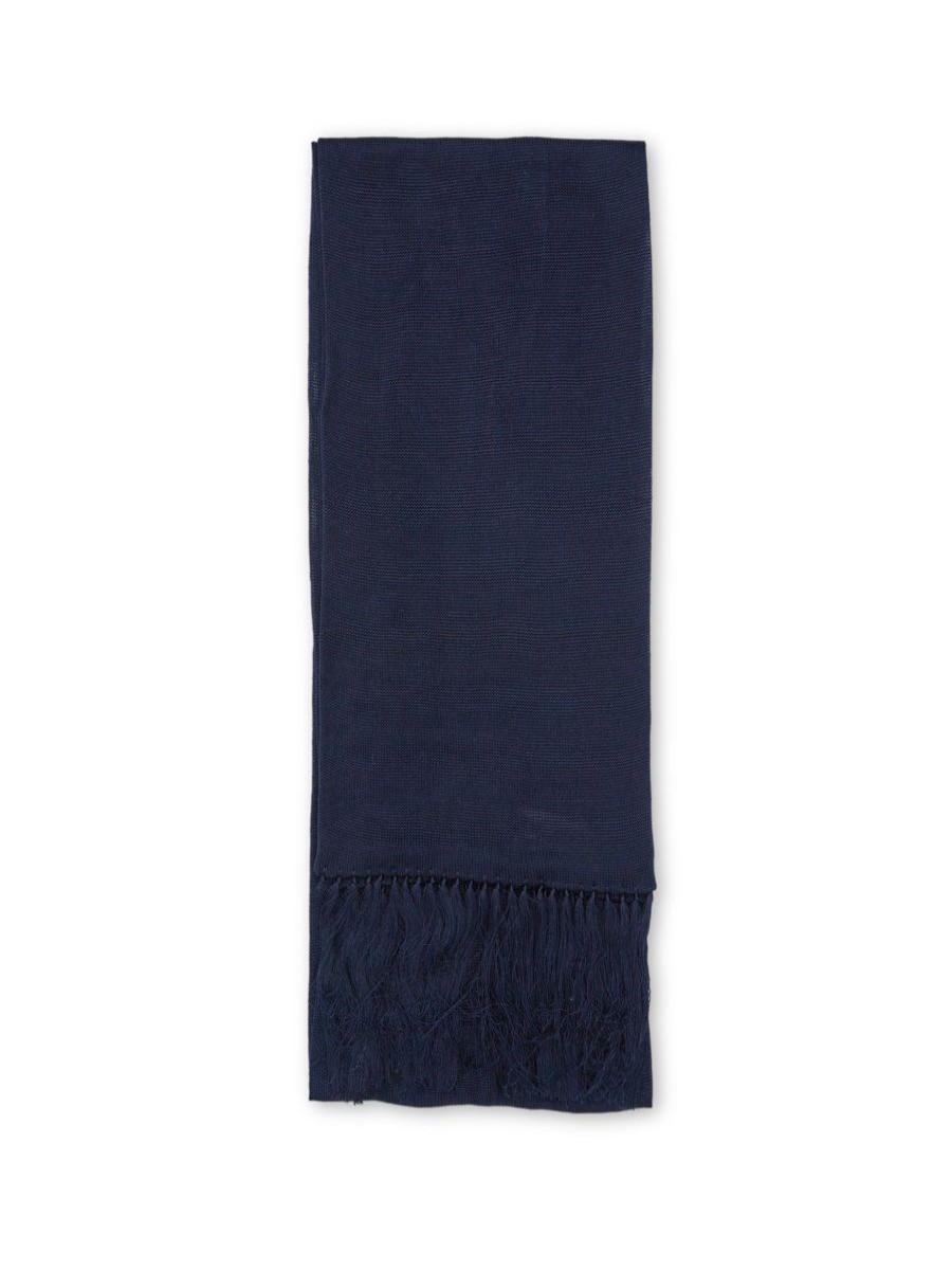 Menswear Favourbrook Scarves & Cravats | Navy Mesh Silk Scarf