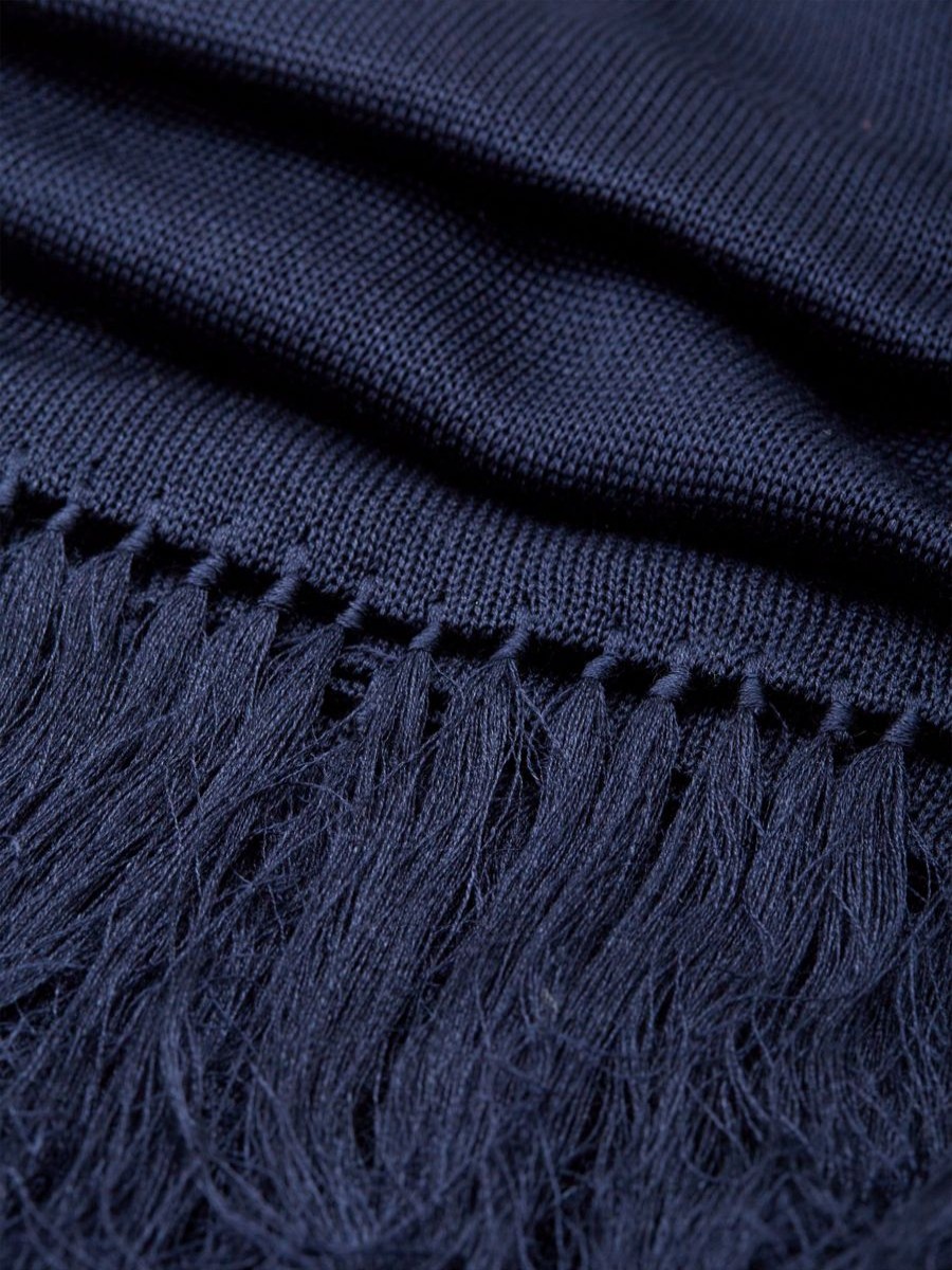 Menswear Favourbrook Scarves & Cravats | Navy Mesh Silk Scarf