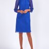 Womenswear Favourbrook Dresses | Louisa Dress French Navy Plain Georgette