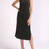 Womenswear Favourbrook Dresses | Camisole Dress Black Heavy Crepe Satin