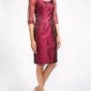 Womenswear Favourbrook Dresses | Josephine Dress Fuchsia Reverse Shantung