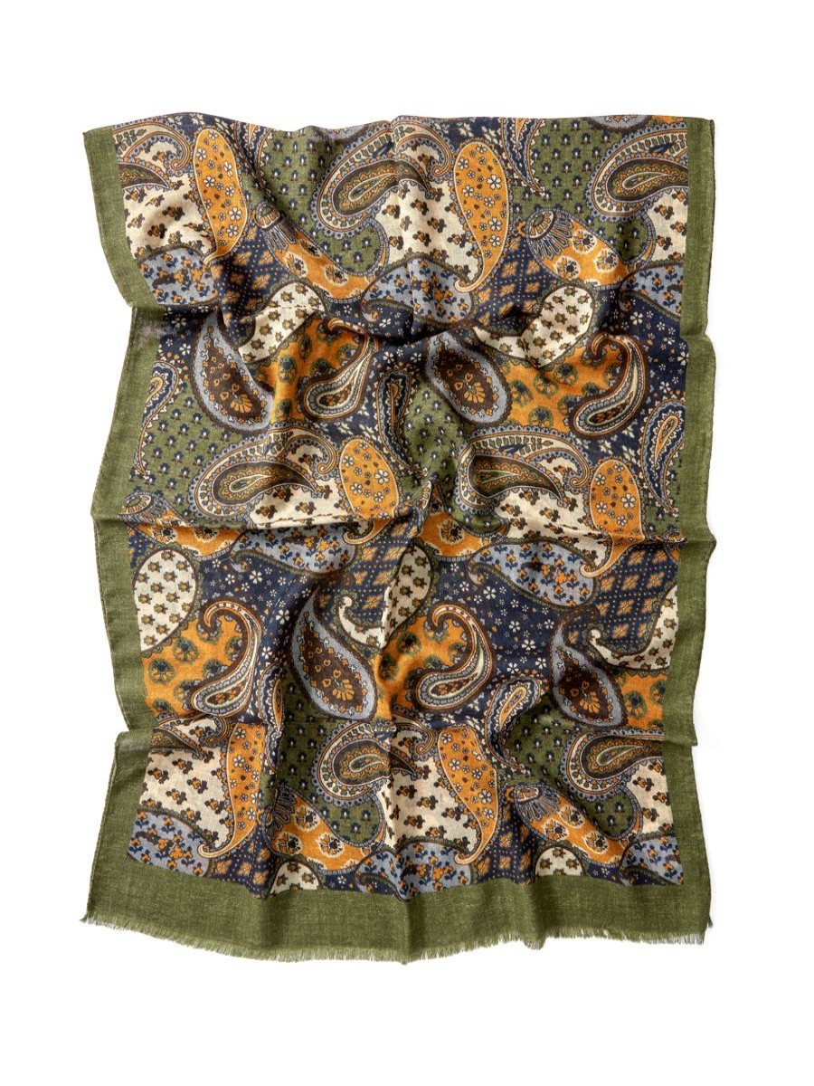 Menswear Favourbrook Scarves & Cravats | Olive Woodstock Wool Scarf