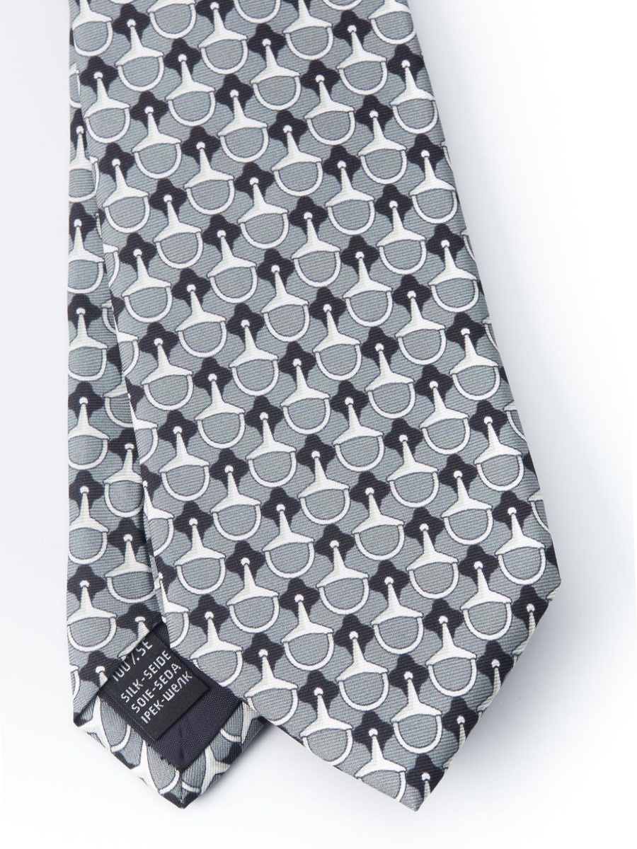 Menswear Favourbrook Ties | Grey Stirrup Tie