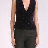 Menswear Favourbrook Waistcoats | Double-Breasted Aubergine Plain Velvet Waistcoat