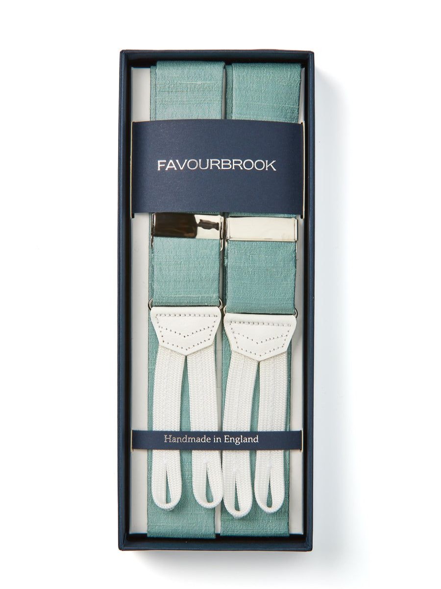 Menswear Favourbrook Braces | Ocean Douppion Silk Braces