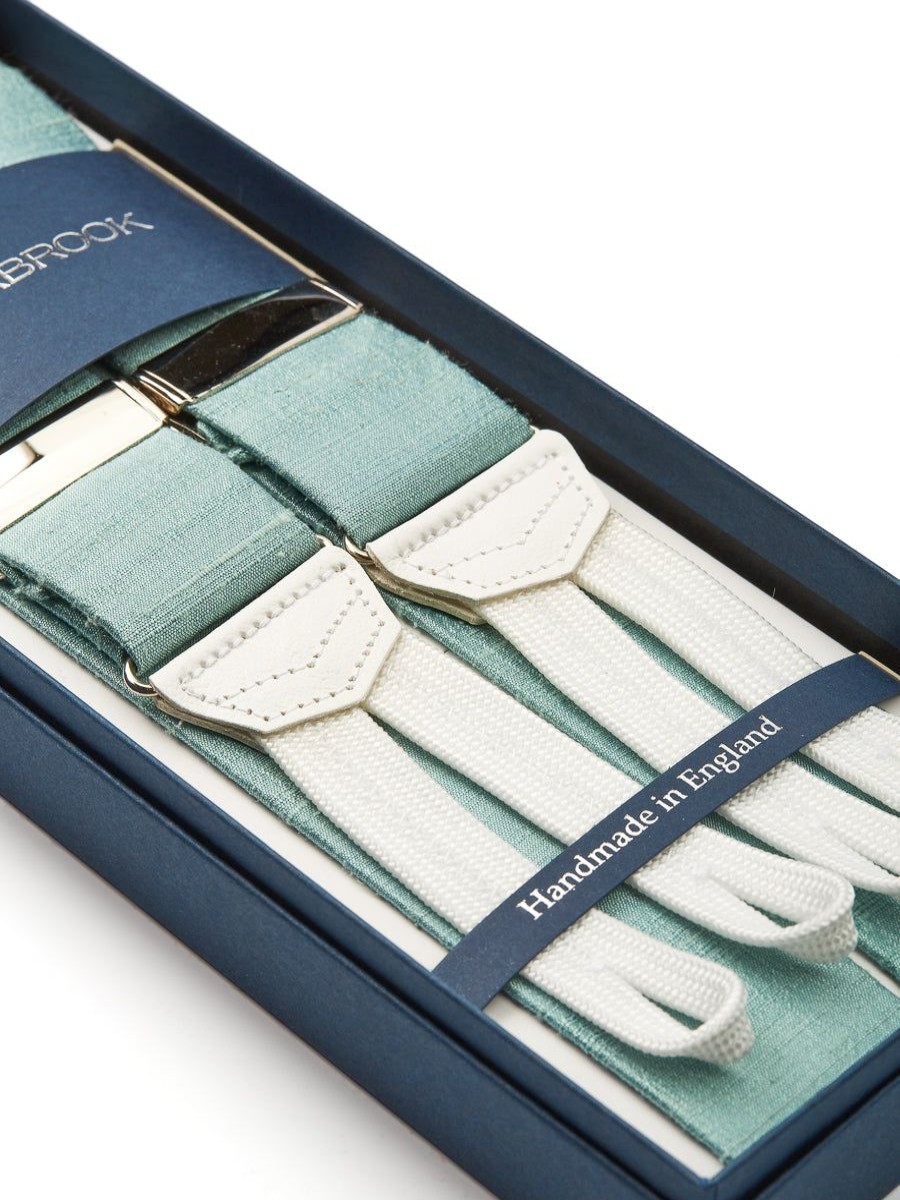 Menswear Favourbrook Braces | Ocean Douppion Silk Braces