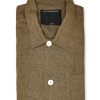 Menswear Favourbrook Shirts | Khaki Kirtling Linen Safari Shirt